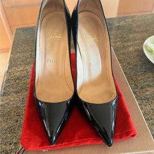 Pigalle 120 patent black heels